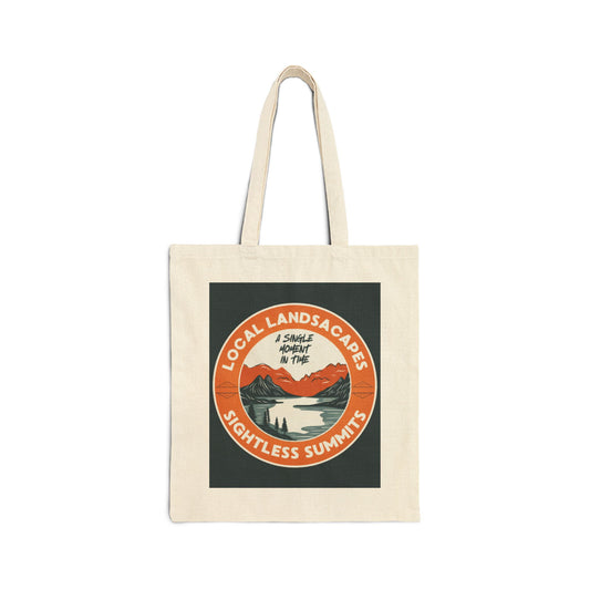 Sightless Summits Cotton Canvas Tote Bag – Perfect for Nature Lovers and Eco-Friendly Travelers